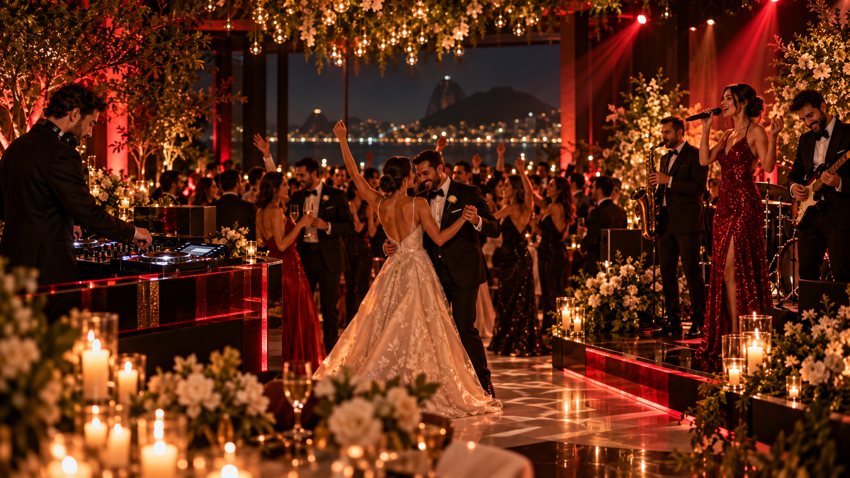 DJ e banda em casamento