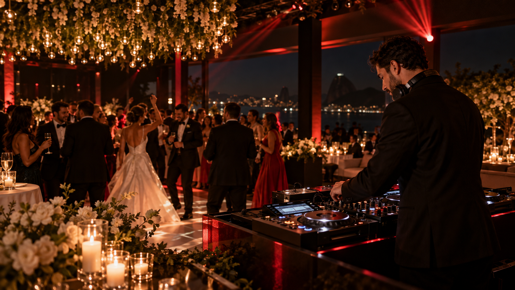 DJ profissional tocando em casamento